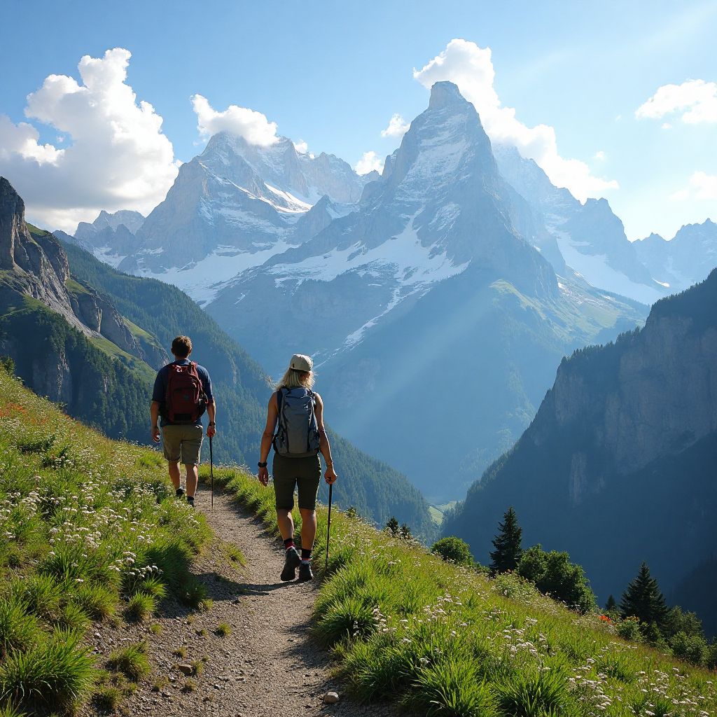 Sentiers de randonnée dans les Alpes françaises